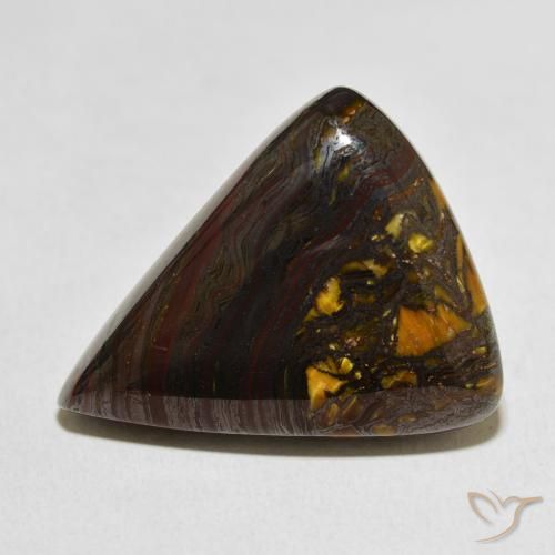 39.24ct 天然 マルチカラー タイガーズアイマトリックス, 洋梨の形, オペーク