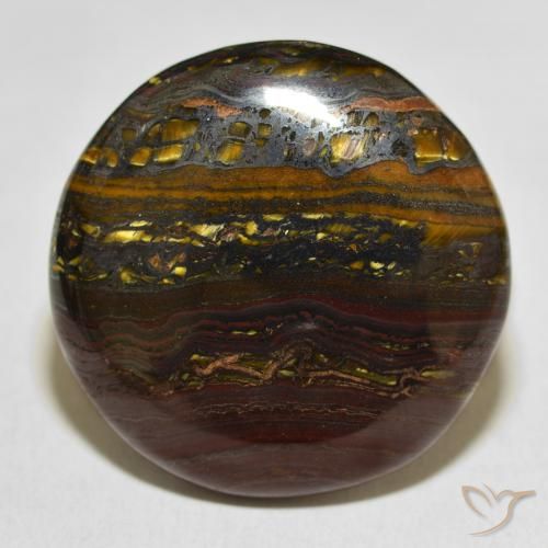 50.88ct 天然 マルチカラー タイガーズアイマトリックス, ラウンド, オペーク