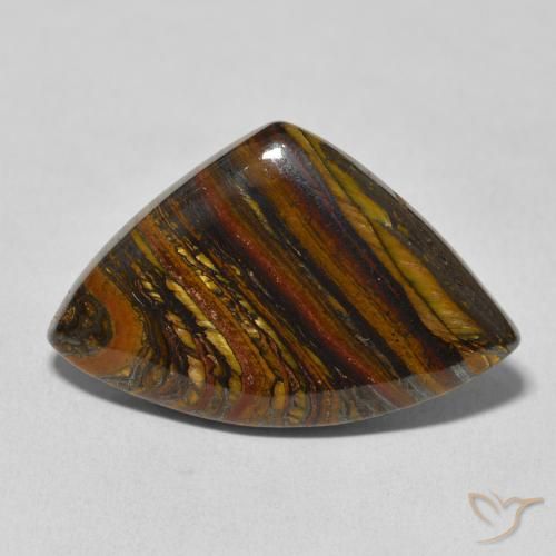 26.35ct 天然 マルチカラー タイガーズアイマトリックス, ファンシー, オペーク