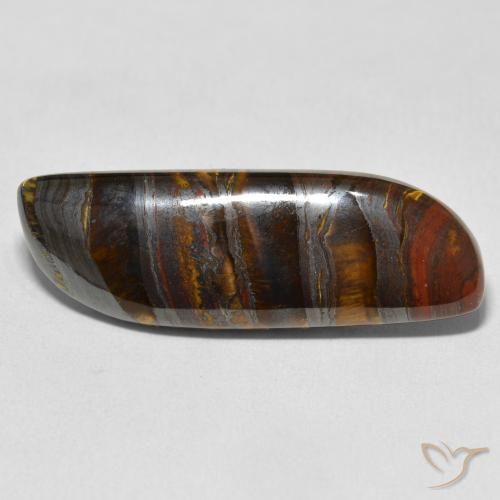 23.75ct 天然 マルチカラー タイガーズアイマトリックス, ファンシー, オペーク