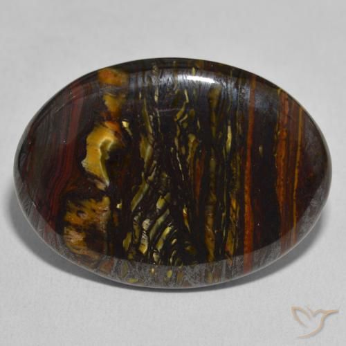 29.37ct 天然 マルチカラー タイガーズアイマトリックス, 楕円形, オペーク