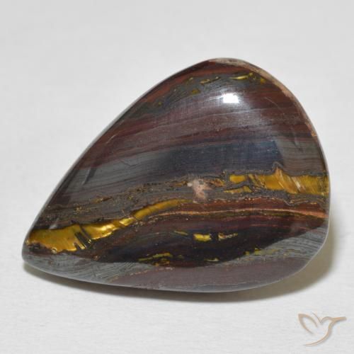 27.18ct 天然 マルチカラー タイガーズアイマトリックス, 洋梨の形, オペーク