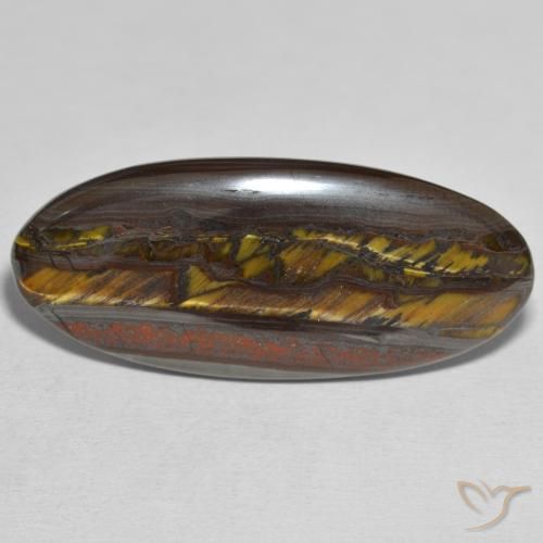 31.43ct 天然 マルチカラー タイガーズアイマトリックス, 楕円形, オペーク