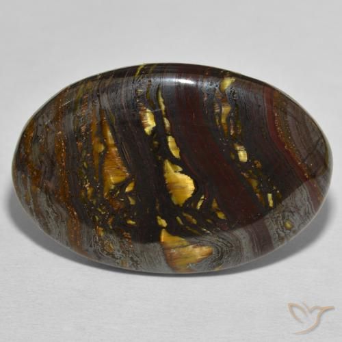 44.82ct 天然 マルチカラー タイガーズアイマトリックス, 楕円形, オペーク