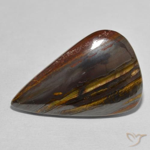 39.70ct 天然 マルチカラー タイガーズアイマトリックス, 洋梨の形, オペーク