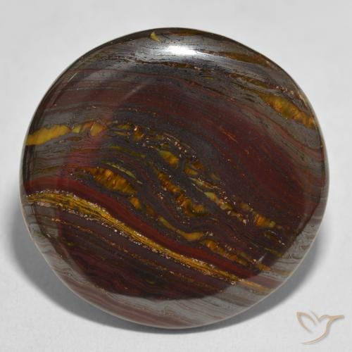 48.13ct 天然 マルチカラー タイガーズアイマトリックス, ラウンド, オペーク