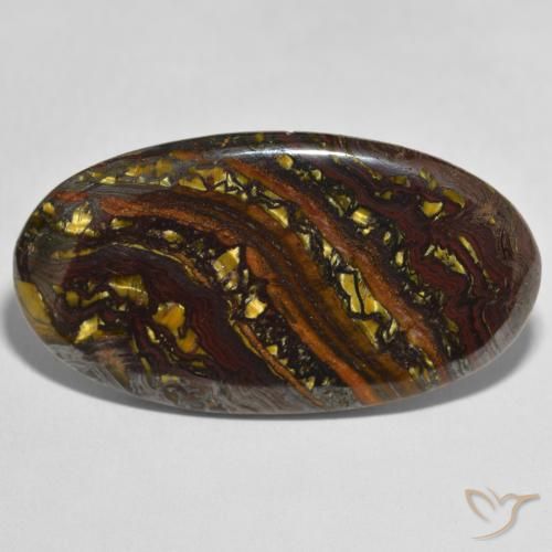 49.22ct 天然 マルチカラー タイガーズアイマトリックス, 楕円形, オペーク