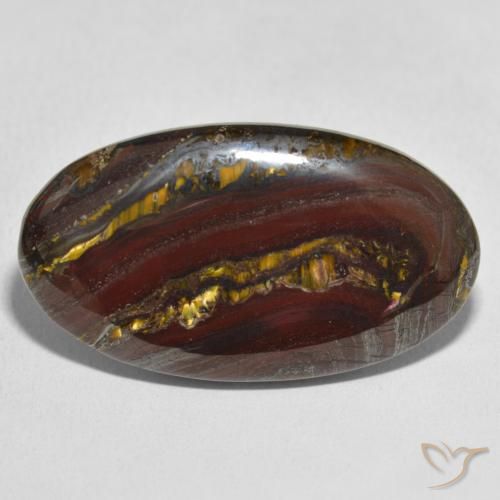 40.84ct 天然 マルチカラー タイガーズアイマトリックス, 楕円形, オペーク