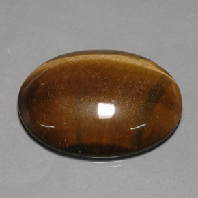 75.77カラットの天然ゴールドブラウンTiger's Eye（40×29.9 mm・オーバルカット）