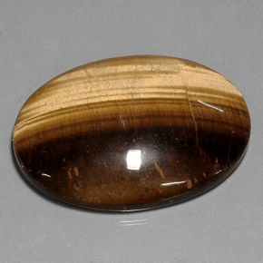 75.05カラットの天然ゴールドブラウンTiger's Eye（40.1×30 mm・オーバルカット）