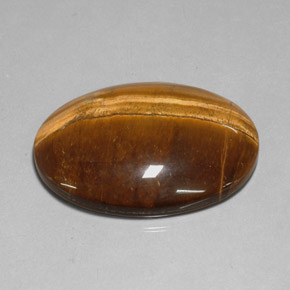 78.13カラットの天然ゴールドブラウンTiger's Eye（40×30.1 mm・オーバルカット）