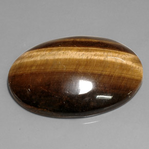 76.52カラットの天然ゴールドブラウンTiger's Eye（39.9×29.9 mm・オーバルカット）