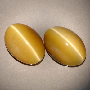 カラットの天然ゴールドTiger's Eye（13.8×9.8 mm・オーバルカット）