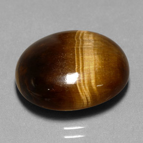 11.35カラットの天然ゴールドブラウンTiger's Eye（17.2×14.5 mm・オーバルカット）