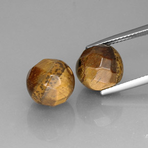 カラットの天然ゴールドブラウンTiger's Eye（10.5×10.3 mm・球体 / ボール）