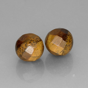 カラットの天然ゴールドブラウンTiger's Eye（10.5×10.3 mm・球体 / ボール）