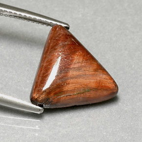 7.11カラットの天然ゴールドブラウンTiger's Eye（16×13.5 mm・トリリアント）