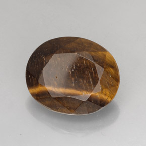 25.78カラットの天然ゴールドブラウンTiger's Eye（21.4×17.5 mm・オーバルカット）