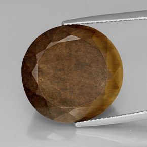 20.85カラットの天然ゴールドブラウンTiger's Eye（19.3×18.5 mm・オーバルカット）