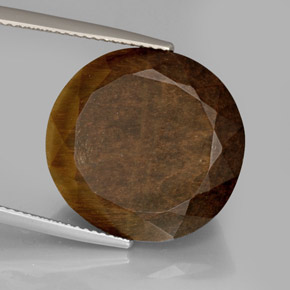 20.85カラットの天然ゴールドブラウンTiger's Eye（19.3×18.5 mm・オーバルカット）