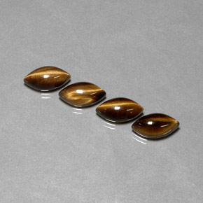 カラットの天然ゴールドブラウンTiger's Eye（11.9×6.1 mm・マーキス）