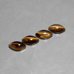 カラットの天然ゴールドブラウンTiger's Eye（11.9×6.1 mm・マーキス）
