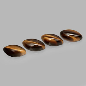 カラットの天然ゴールドブラウンTiger's Eye（12.1×6.2 mm・マーキス）