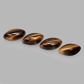 カラットの天然ゴールドブラウンTiger's Eye（12.1×6.2 mm・マーキス）