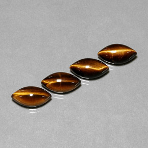 カラットの天然ゴールドブラウンTiger's Eye（11.9×6.1 mm・マーキス）