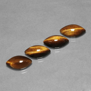カラットの天然ゴールドブラウンTiger's Eye（11.8×6.2 mm・マーキス）