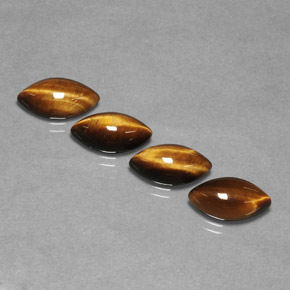 カラットの天然ゴールドブラウンTiger's Eye（11.8×6.2 mm・マーキス）