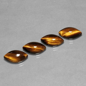 カラットの天然ゴールドブラウンTiger's Eye（12×6.1 mm・マーキス）
