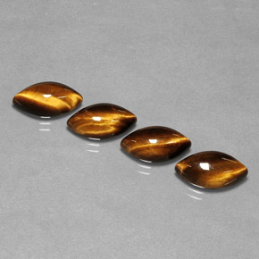 カラットの天然ゴールドブラウンTiger's Eye（12×6.1 mm・マーキス）