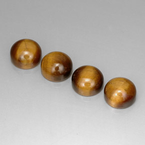 カラットの天然ゴールドブラウンTiger's Eye（8.08 mm・ラウンドカット）