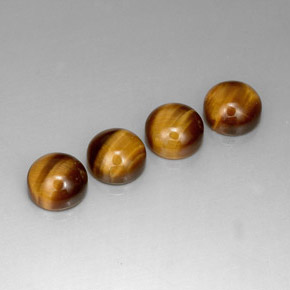 カラットの天然ゴールドブラウンTiger's Eye（8.02 mm・ラウンドカット）
