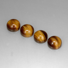 カラットの天然ゴールドブラウンTiger's Eye（8.02 mm・ラウンドカット）