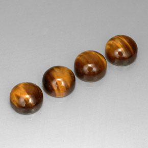 カラットの天然ゴールドブラウンTiger's Eye（8.03 mm・ラウンドカット）