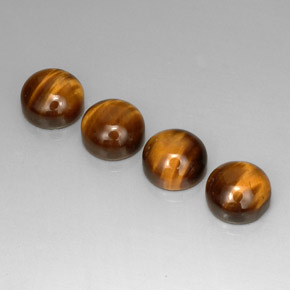 カラットの天然ゴールドブラウンTiger's Eye（8.03 mm・ラウンドカット）