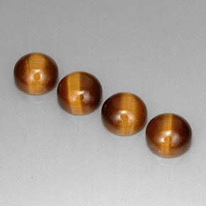 カラットの天然ゴールドブラウンTiger's Eye（8.02 mm・ラウンドカット）