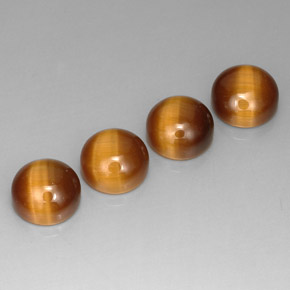 カラットの天然ゴールドブラウンTiger's Eye（8.05 mm・ラウンドカット）