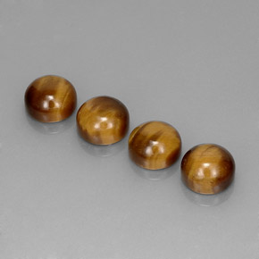 カラットの天然ゴールドブラウンTiger's Eye（8.00 mm・ラウンドカット）