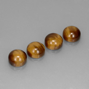 カラットの天然ゴールドブラウンTiger's Eye（8.00 mm・ラウンドカット）