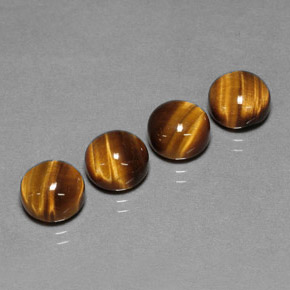 カラットの天然ゴールドブラウンTiger's Eye（8.00 mm・ラウンドカット）