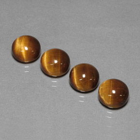 カラットの天然ゴールドブラウンTiger's Eye（8.01 mm・ラウンドカット）