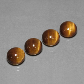 カラットの天然ゴールドブラウンTiger's Eye（8.01 mm・ラウンドカット）