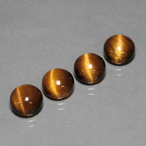カラットの天然ゴールドブラウンTiger's Eye（8.01 mm・ラウンドカット）