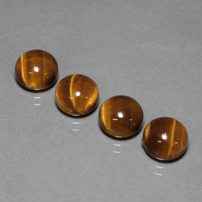カラットの天然ゴールドブラウンTiger's Eye（8.03 mm・ラウンドカット）