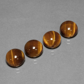 カラットの天然ゴールドブラウンTiger's Eye（8.03 mm・ラウンドカット）