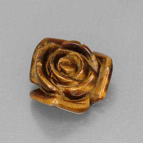 12.32カラットの天然マルチカラーTiger's Eye（16.3×15.9 mm・ファンシーシェイプ）