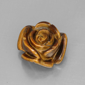 12.41カラットの天然マルチカラーTiger's Eye（14.9×14.9 mm・ファンシーシェイプ）
